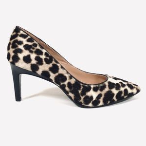 Taryn Rose Gabriela Leather Low-heel Leopard Pumps